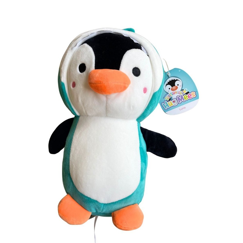 NEW Squishmallows HugMees Luna Penguin Plush 10" Kellytoy 2021 NWT with Hang Tag